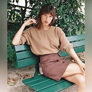 Jeanne Damas x Nathalie Dumeix Flared mini skirt